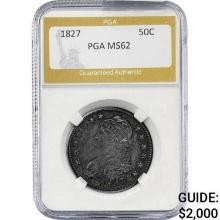 1827 Capped Bust Half Dollar PGA MS62