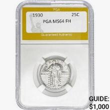 1930 Standing Liberty Quarter PGA MS64 FH