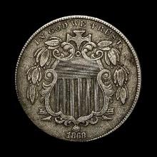 1868 Shield Nickel LIGHTLY CIRCULATED