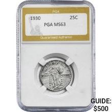 1930 Standing Liberty Quarter PGA MS63