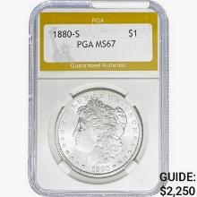 1880-S Morgan Silver Dollar PGA MS67