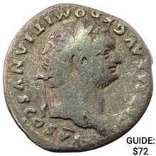Roman Domitian 81-96 AD Silver Denarius NEARLY UNCIRCULATED
