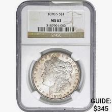 1878-S Morgan Silver Dollar NGC MS63