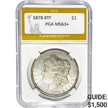 1878 8TF Morgan Dollar PGA MS63+