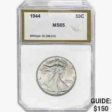 1944 Walking Liberty Half Dollar PCI MS65