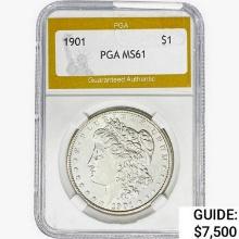 1901 Morgan Silver Dollar PGA MS61