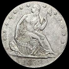 1858-O Silver Half Dollar (Seated Liberty) CLOSELY UNCIRCULATED
