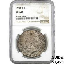 1935-S Peace Dollar NGC MS63