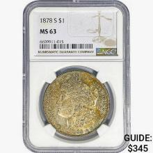 1878-S Morgan Silver Dollar NGC MS63