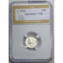 1935 Mercury Dime PGA MS67+ FSB