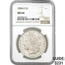 1904-O Morgan Silver Dollar NGC MS64