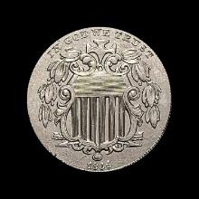 1866 Shield Nickel CHOICE AU
