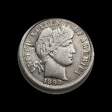 1892-S Silver Barber Dime CLOSELY UNCIRCULATED