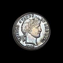 1905 Barber Dime CHOICE AU