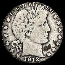 1912-D Silver Barber Half Dollar LIGHTLY CIRCULATED