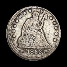 1853 Arrows Seated Liberty Quarter NICELY CIRCULATED