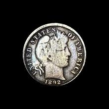 1892 Silver Barber Dime NICELY CIRCULATED