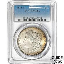1881-S Morgan Silver Dollar PCGS MS66