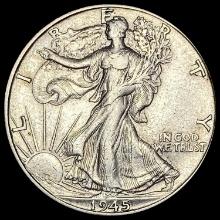 1945 Silver Half Dollar Walking Liberty CHOICE AU