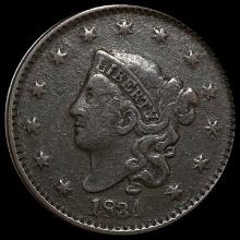 1834 Coronet Head Large Cent LIGHTLY CIRCULATED