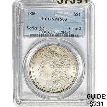 1880 Morgan Silver Dollar PCGS MS63