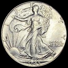 1945 Silver Walking Liberty Half Dollar CHOICE BU