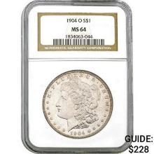 1904-O Morgan Silver Dollar NGC MS64