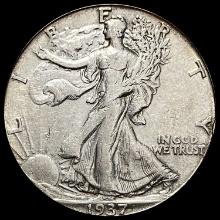 1937 Silver Walking Liberty Half Dollar CLOSELY UNCIRCULATED