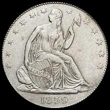 1859 Seated Liberty Half Dollar CLOSELY UNCIRCULATED