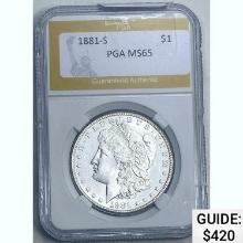 1881-S Morgan Dollar PGA MS65