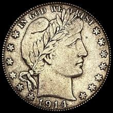 1914-S Silver Barber Half Dollar CLOSELY UNCIRCULATED