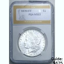 1878 8TF Morgan Dollar PGA MS63 SILVER