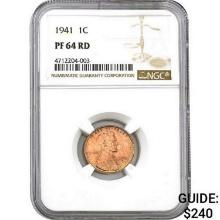 1941 1C Lincoln NGC PF64 RD