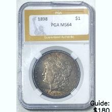 1898 Morgan Dollar PGA MS64