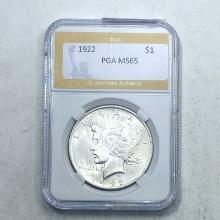 1922 Peace Dollar PGA MS65