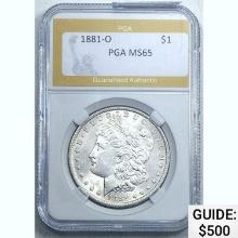 1881-O Morgan Dollar PGA MS65