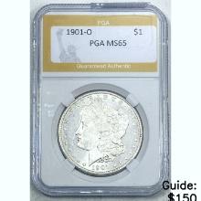 1901-O Morgan Dollar PGA MS65