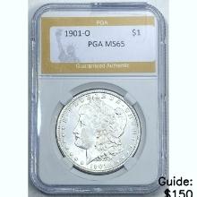 1901-O Morgan Dollar PGA MS65 SILVER