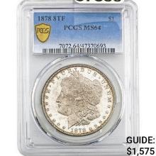 1878 8TF Morgan Dollar PCGS MS64