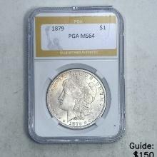 1879 Morgan Dollar PGA MS64 SILVER
