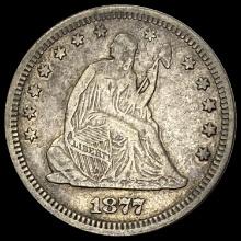 1877 Seated Liberty Quarter NEARLY UNCIRCULATED