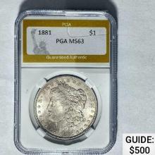1881 Morgan Dollar PGA MS63