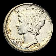 1918 Mercury Dime CLOSELY UNCIRCULATED