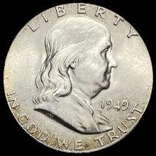 1949 Franklin Silver Half Dollar GEM BU