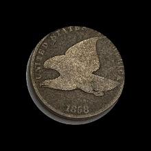 1858 Copper-Nickel Flying Eagle Cent NICELY CIRCULATED