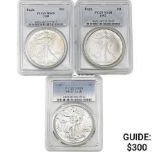 [3]1987-1992 Silver Eagle PCGS MS68