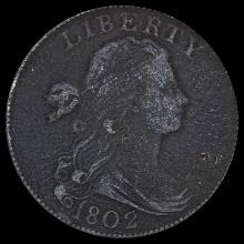 1802 Copper Draped Bust Large Cent NICELY CIRCULATED