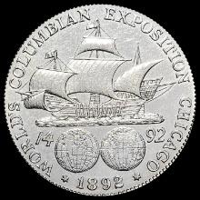 1892 Silver Columbian Exposition Half Dollar GEM BU