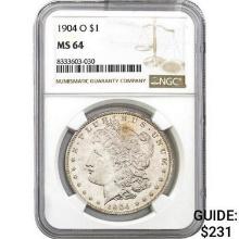1904-O Morgan Silver Dollar NGC MS64