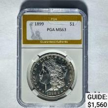 1899 Morgan Dollar PGA MS63 SILVER